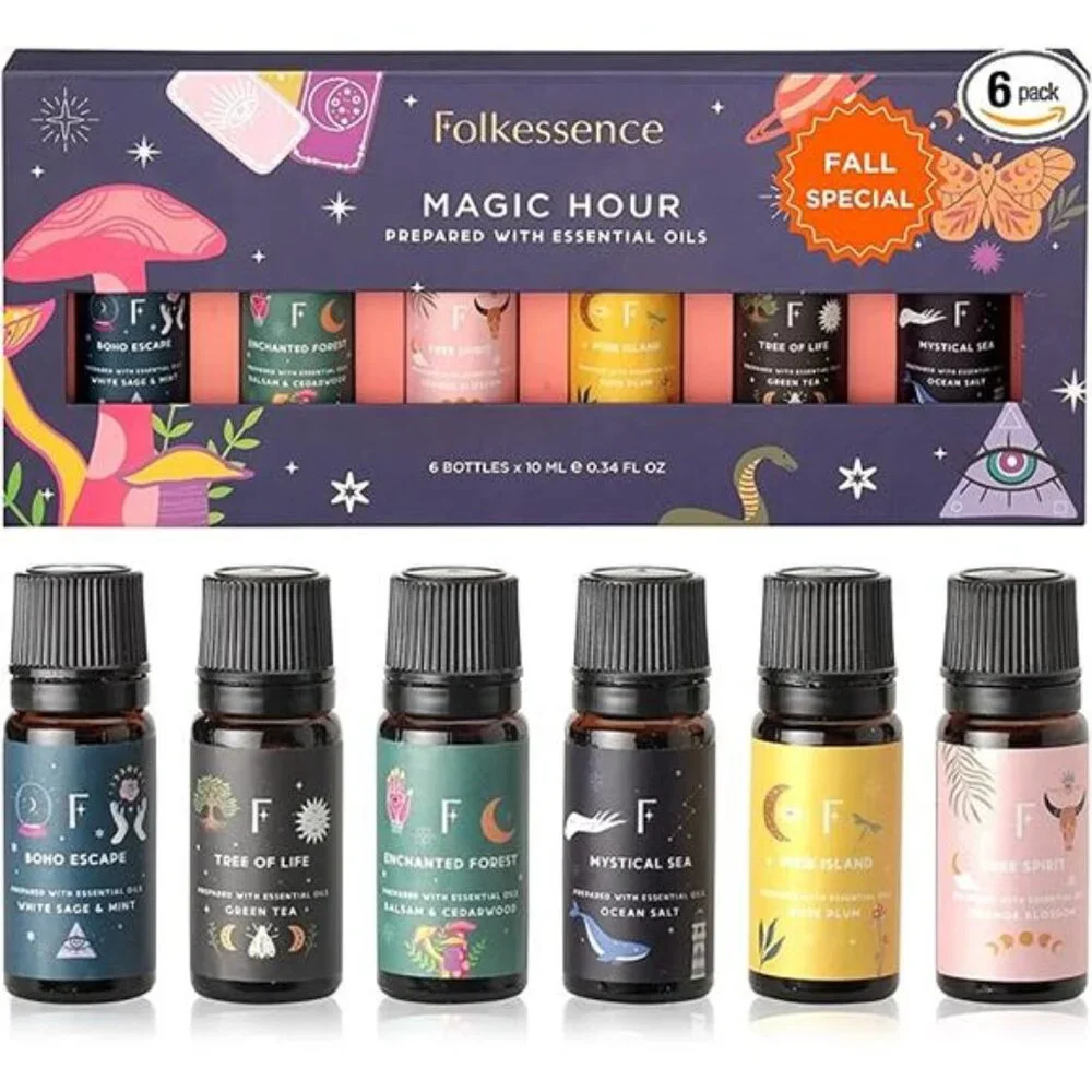 Fall Essential Oils for Diffuser Oil, Essential Oils Set of 6 Fragrance Oil